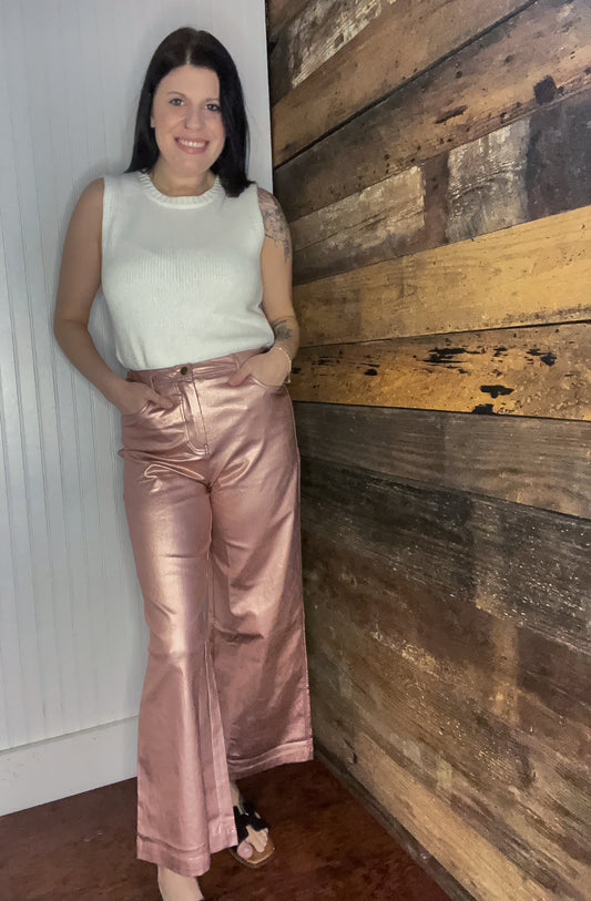 Entro Metallic Rose Pants