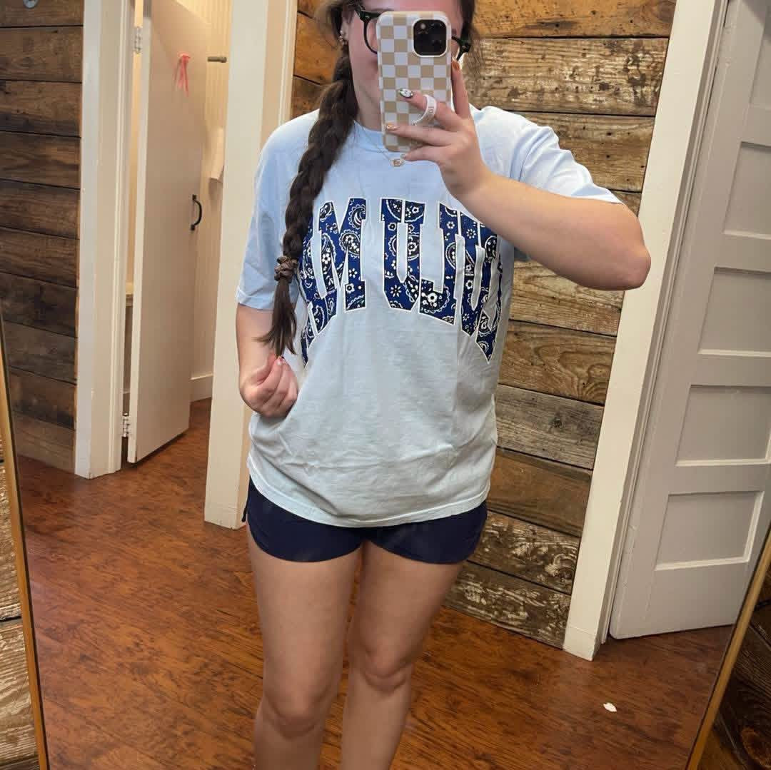 Lulu Mac T-shirt in Chambray Bandana