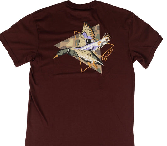 Burlebo Short Sleeve Tee - Maroon - Pintail Triangle Duck