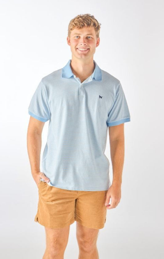 Simply Southen Men’s Polo in Blue Stripe