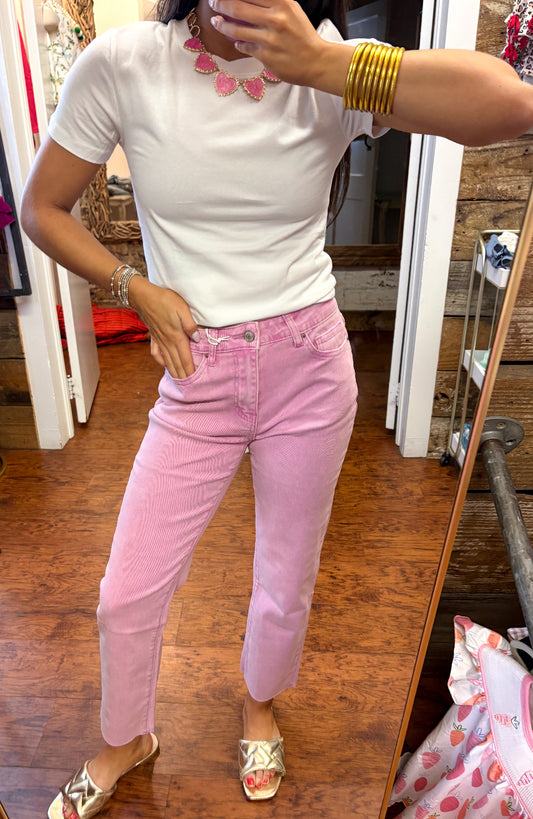 Zenana Straight Pants in Mauve
