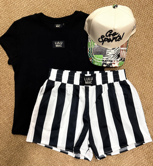 Lulu Mac Black Darby Boxer Short