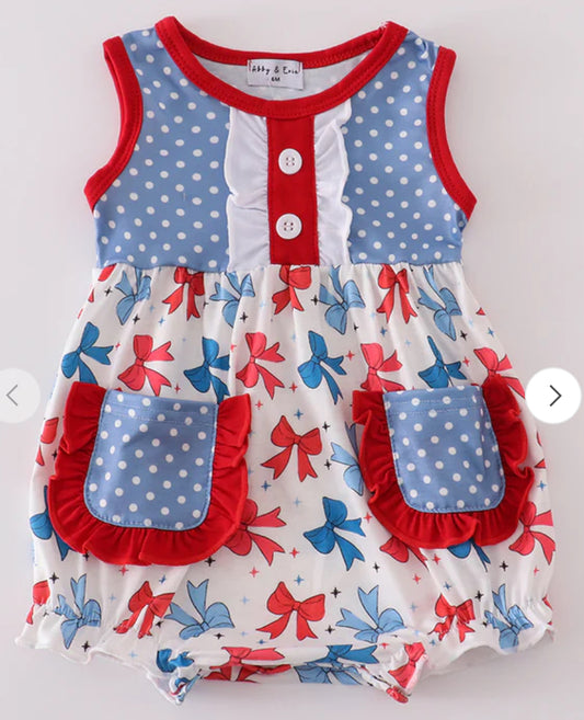 RWB Bow Ruffle Bubble