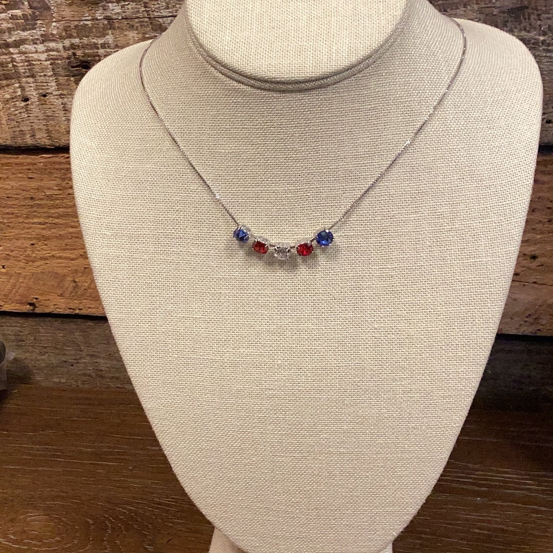 Sorrelli PD USA Stars and Stripes necklace