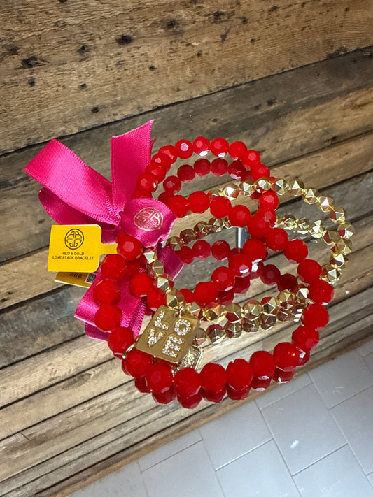 BuDhaGirl Red & Gold Love stack