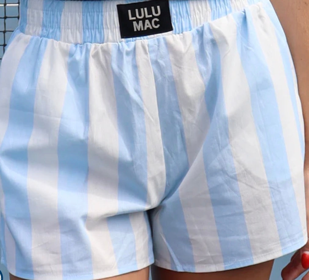 Lulu Mac Darby Boxer Short in Light Blue