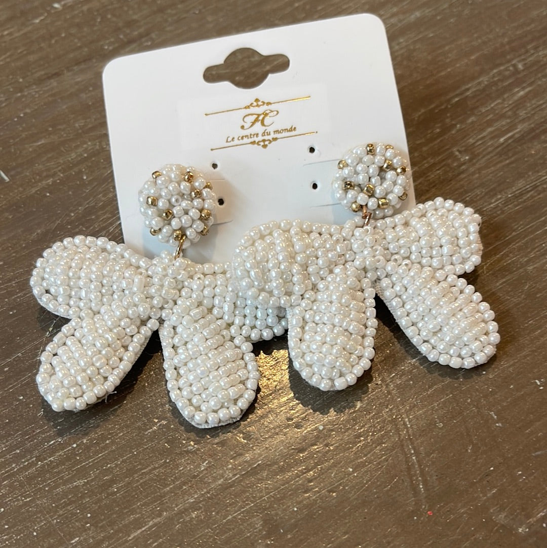 Beaded Bow Earring