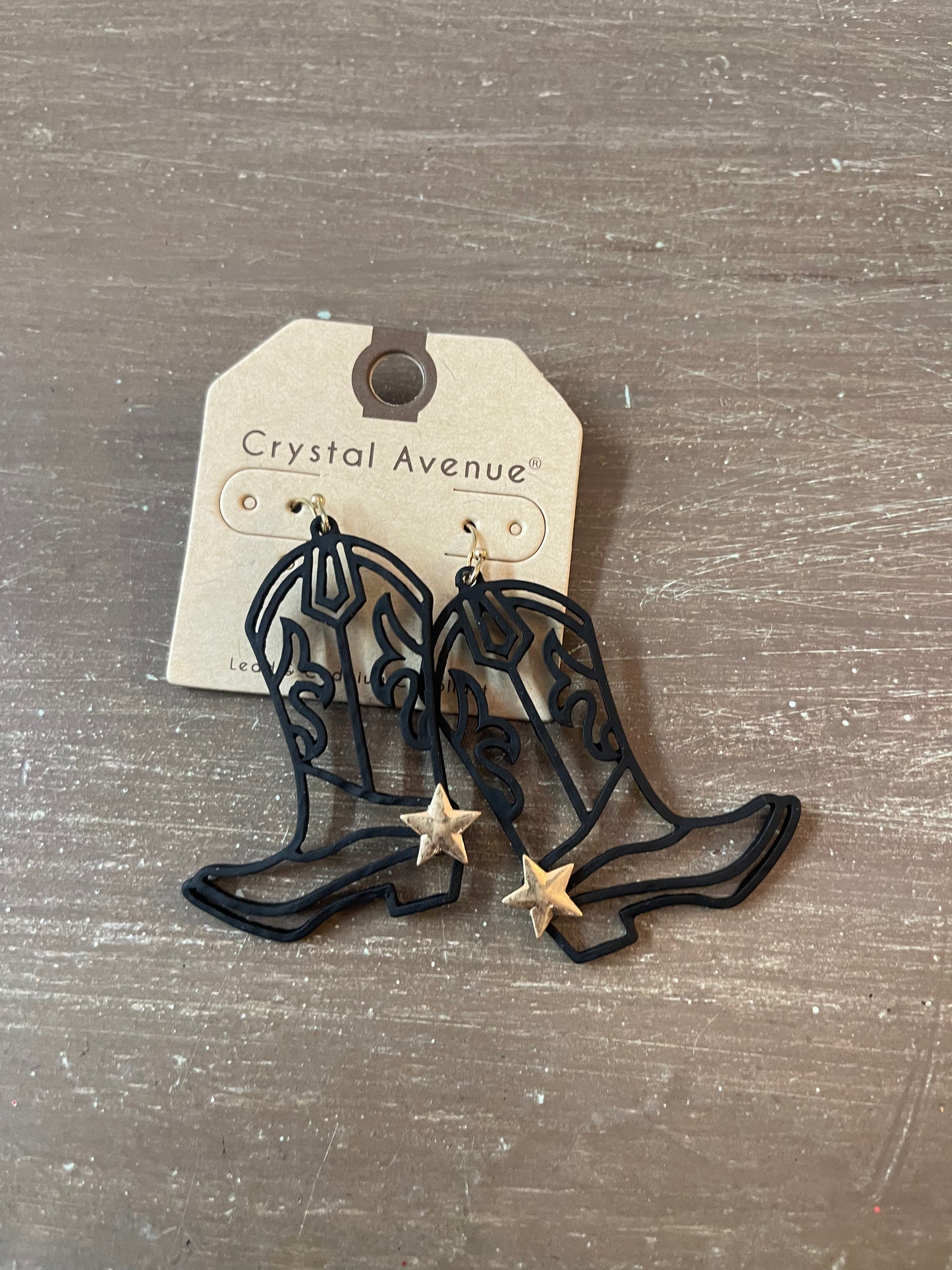 Black Boot Earrings