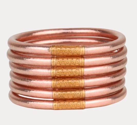 BuDhaGirl Rose Gold All Weather Bangles - Set of 6