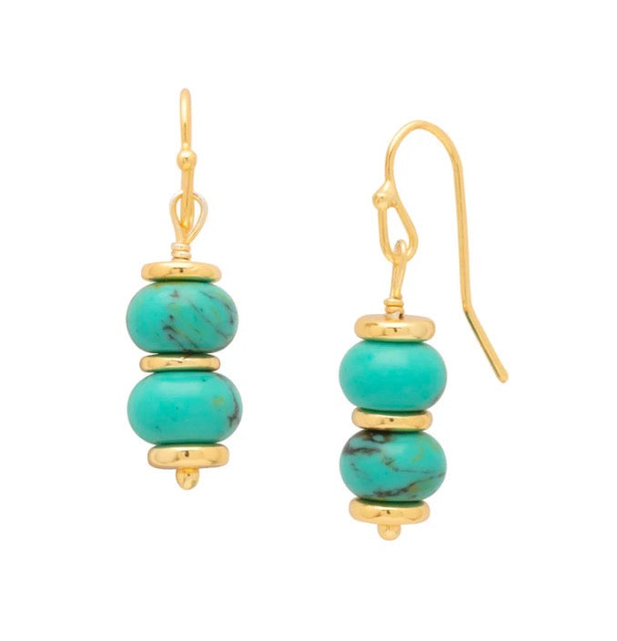 Sorrelli Capri Beaded Dangle Earrings in turquoise*