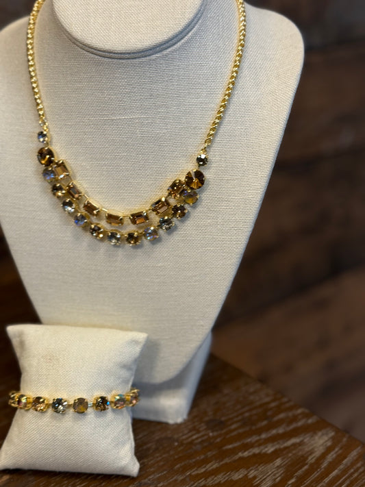 Sorrelli Talya Long Necklace in Honey Burbon