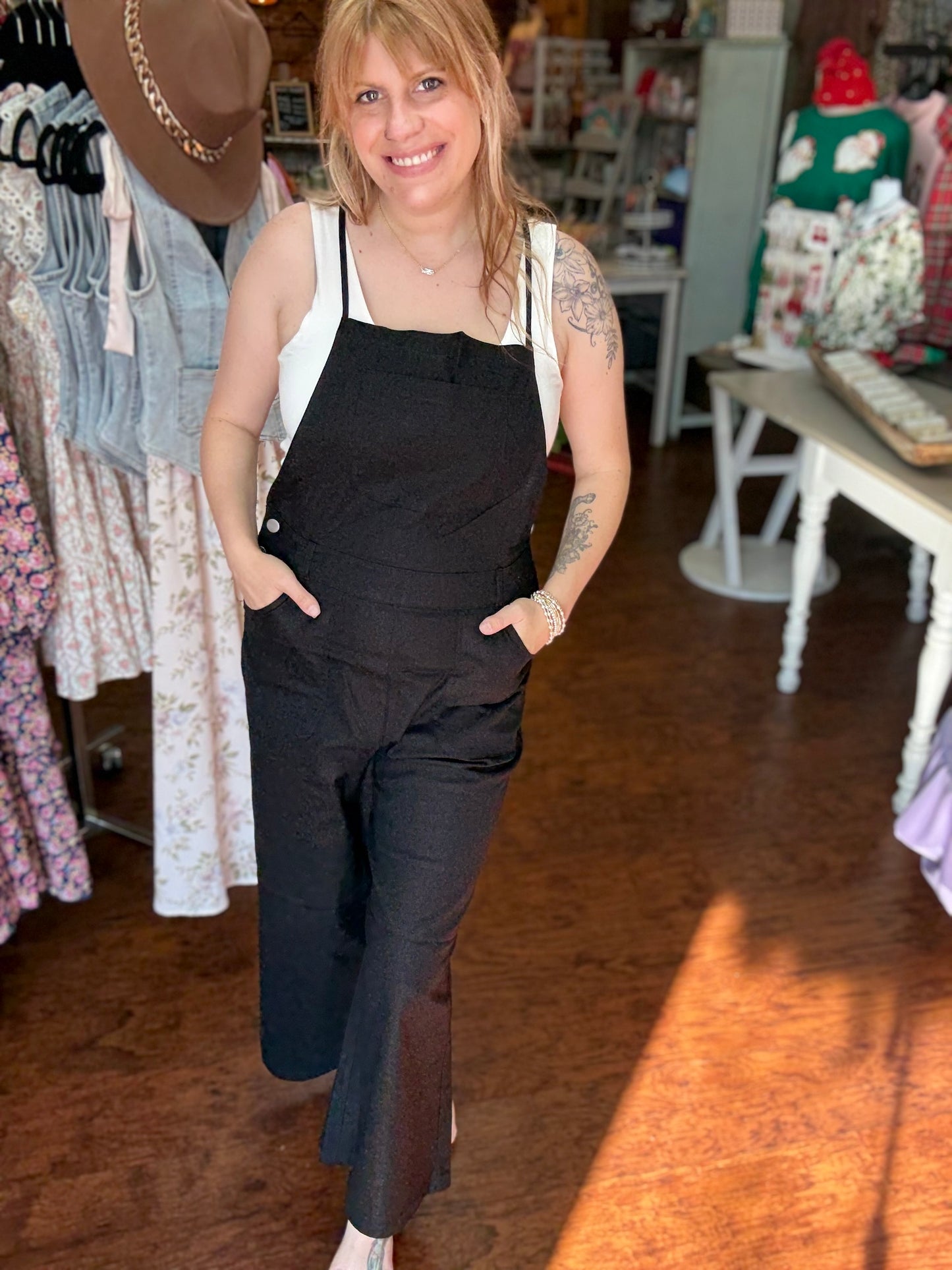 Wendy Woven Overall in Black