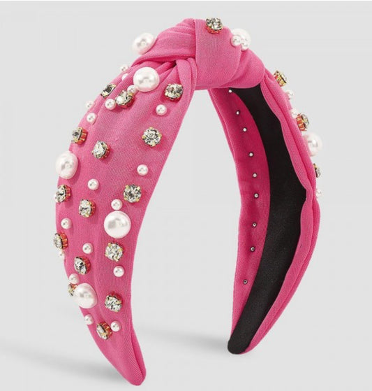 Large Pearl & rhinestone headband