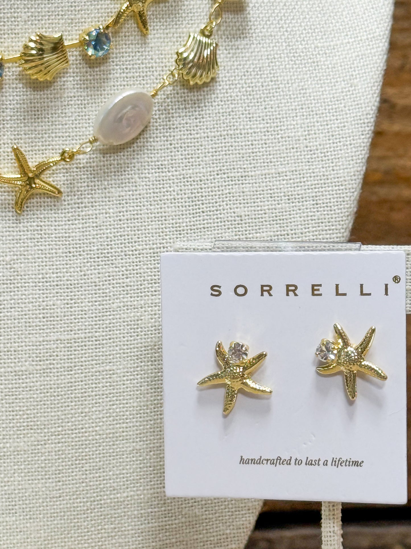 Sorrelli Starfish Stud Earrings in Crystal
