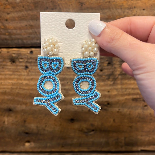 Beaded BOY earrings