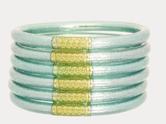 BuDhaGirl Mint All Weather Bangles - Set of 6