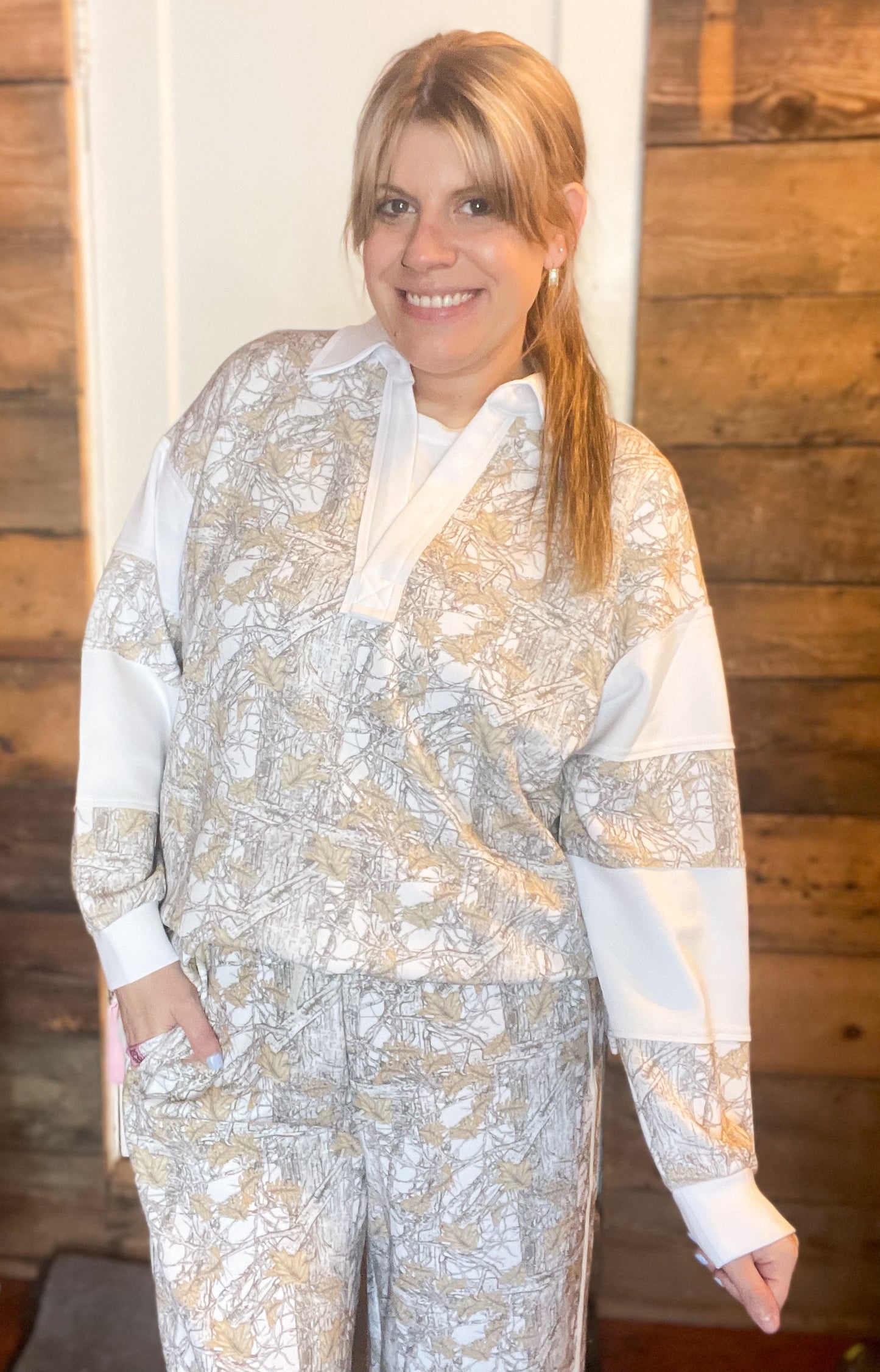 SS Sloan Drawcord Pants in White Camo