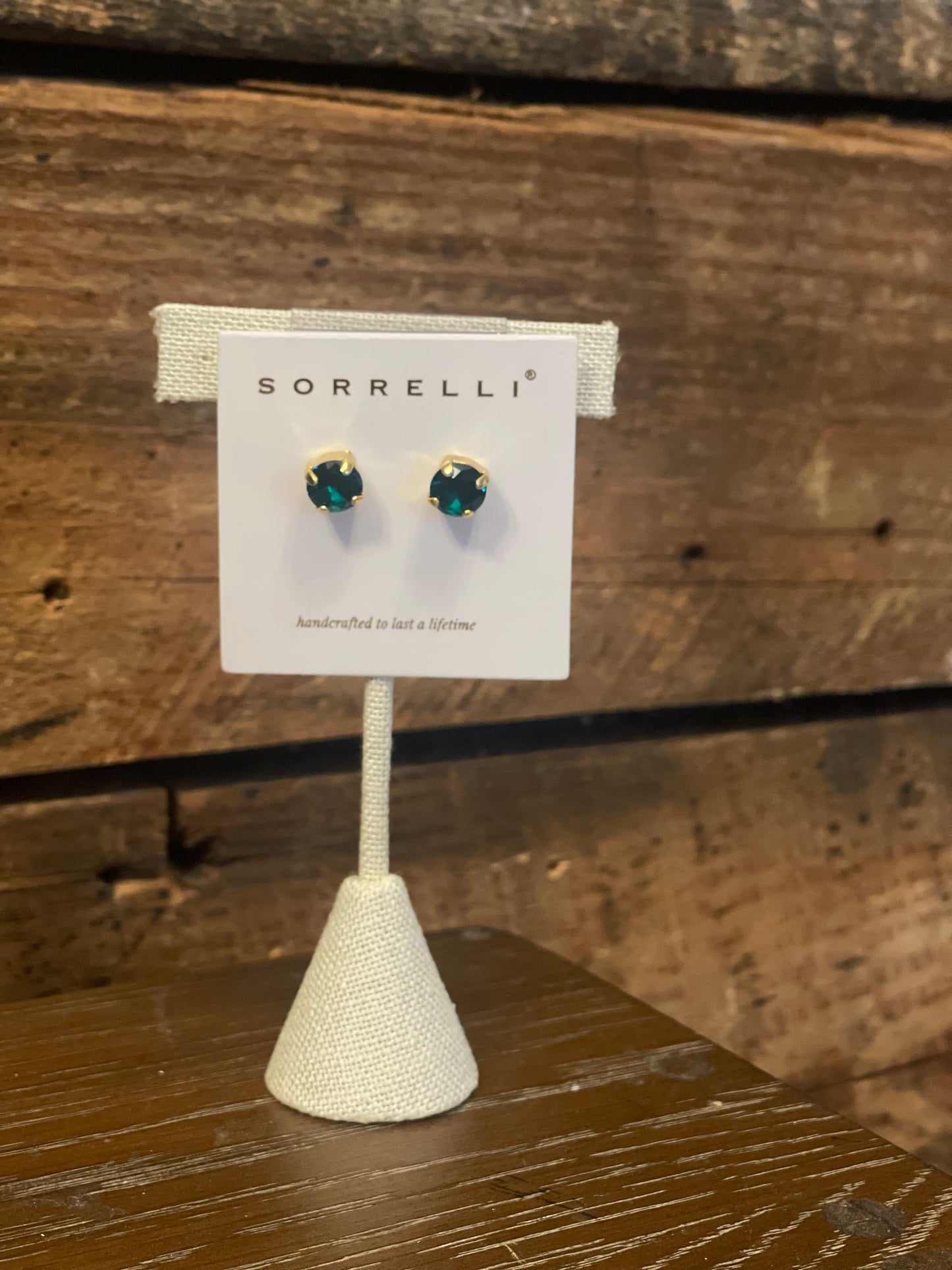 Sorrelli Simply Stud Earrings in Emerald