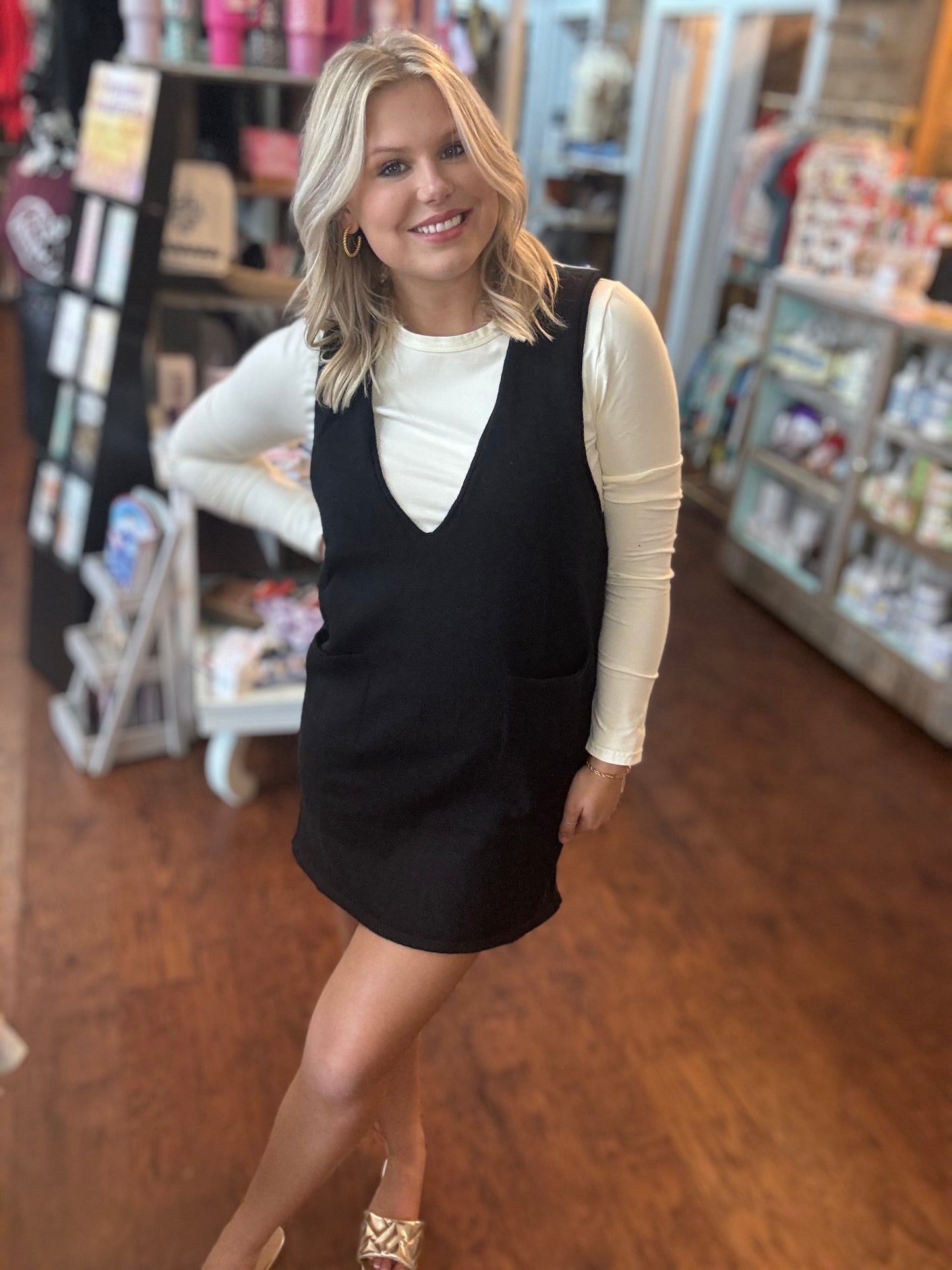 Black Sweater Vest Dress