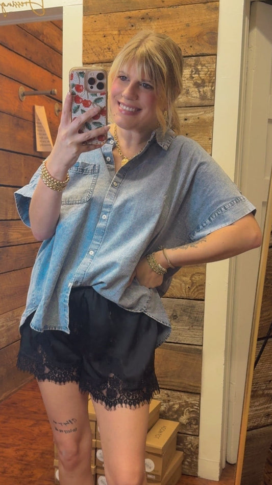 Dani Denim oversized Top