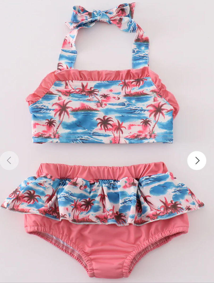 Tropical Vacay Ruffle Bikini Swim