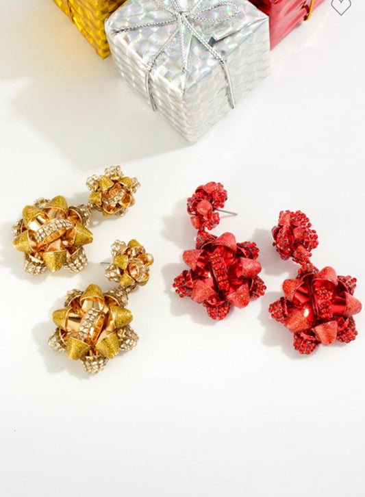 Christmas Bow Earrings