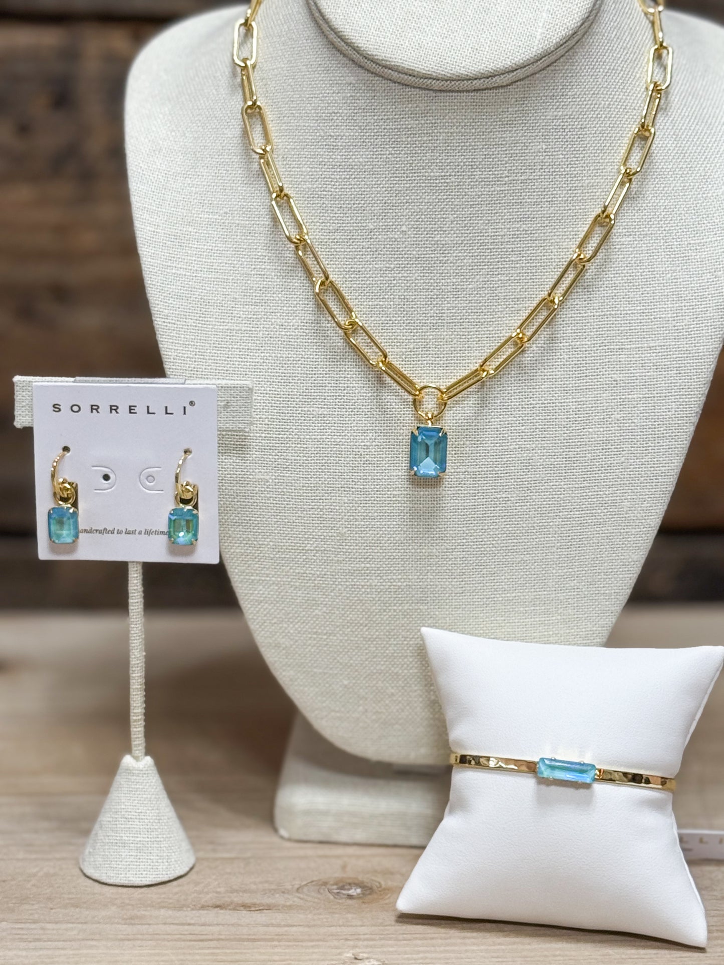 Sorrelli Octavia Huggie Hoops in Summer Blue Delite