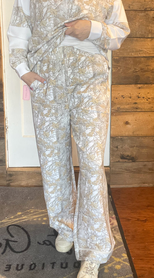 SS Sloan Drawcord Pants in White Camo