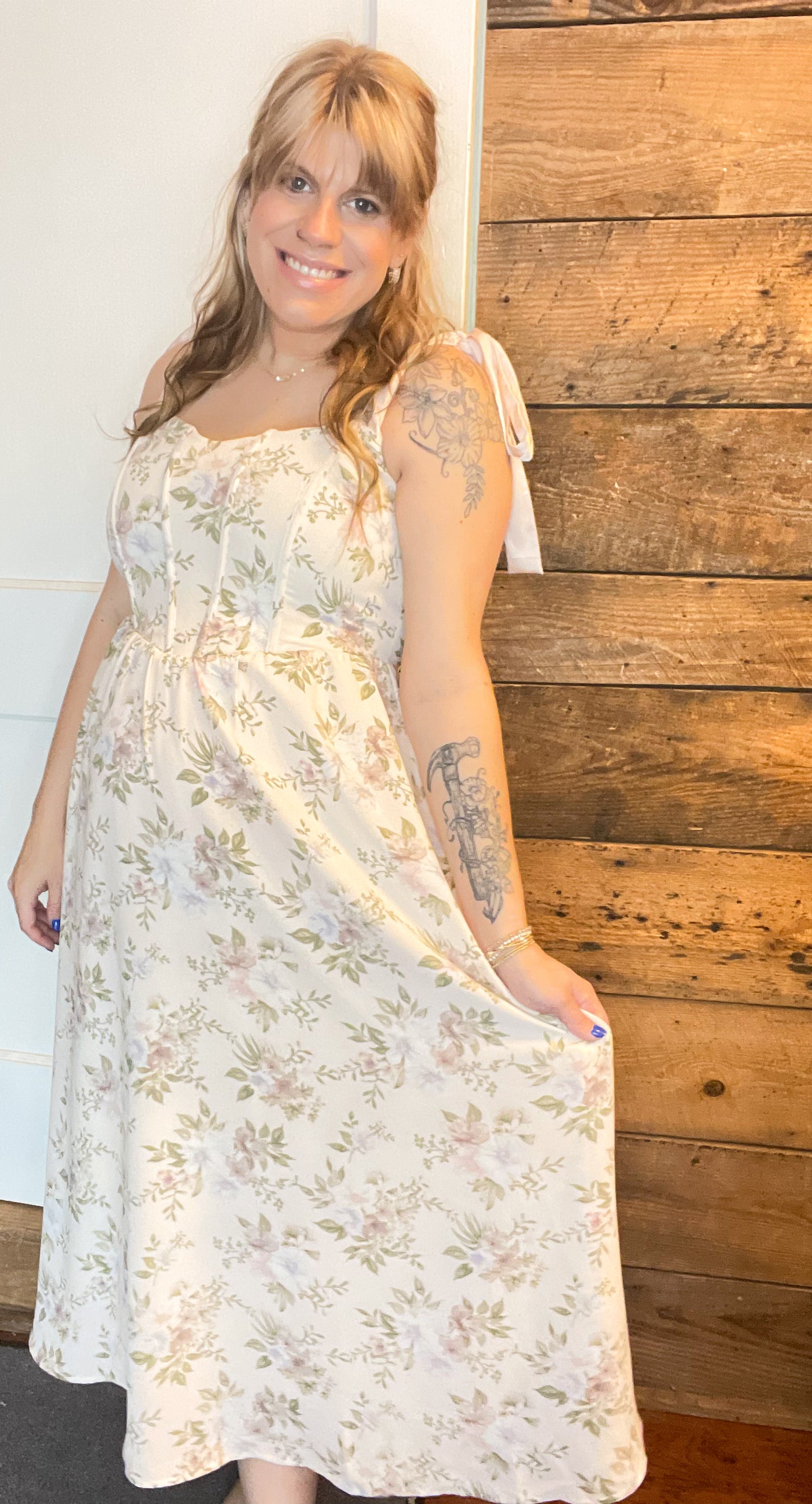 Annalyse Ivory Tie strap Midi