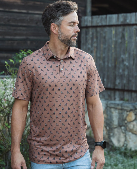 Burlebo Performance Polo in Whitetail Deer Brown