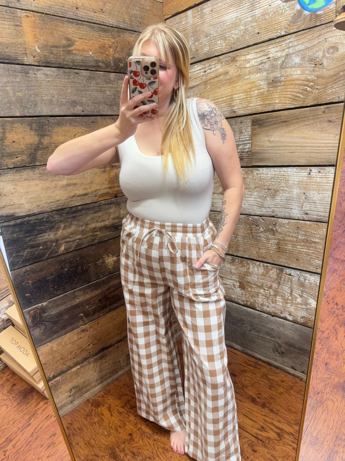 Aster Rayne Gingham Drawstring pants