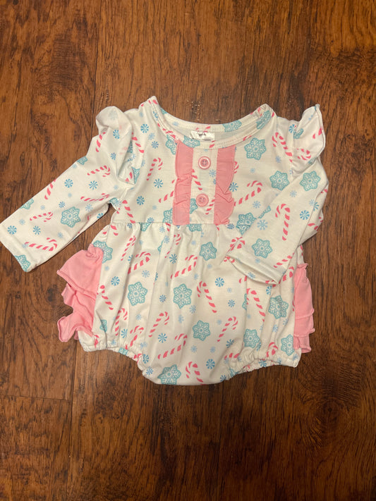 Pink Christmas Candy Cane Girl Bubble