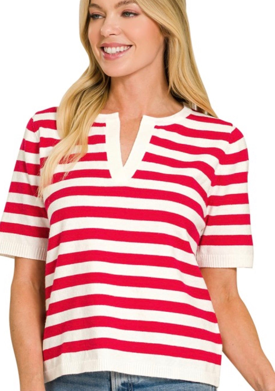 Yolanda First Day Top in red