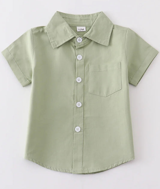 Boys LemonGrass Button Up
