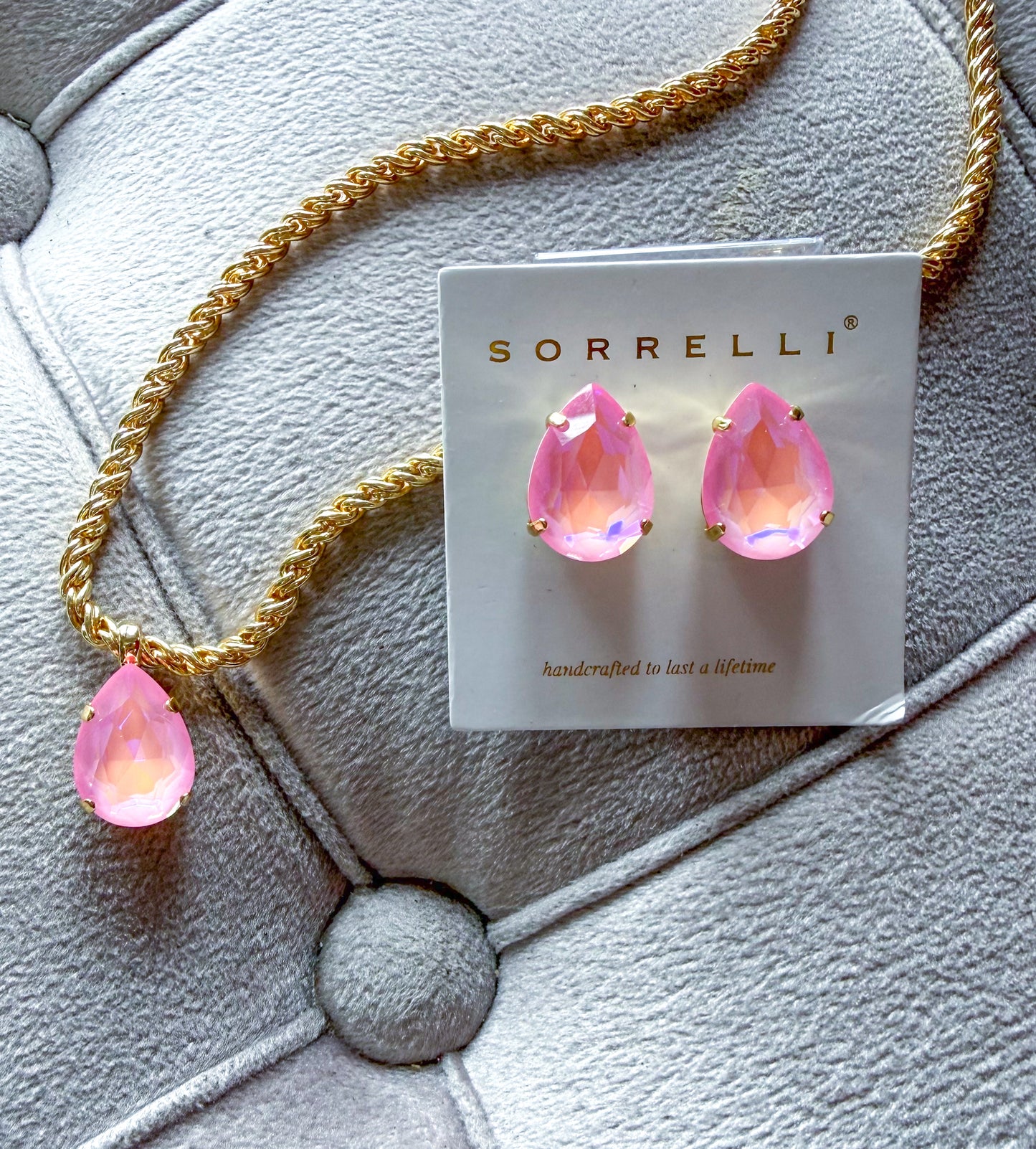 Sorrelli Eileen Pendant Necklace in Light Rose