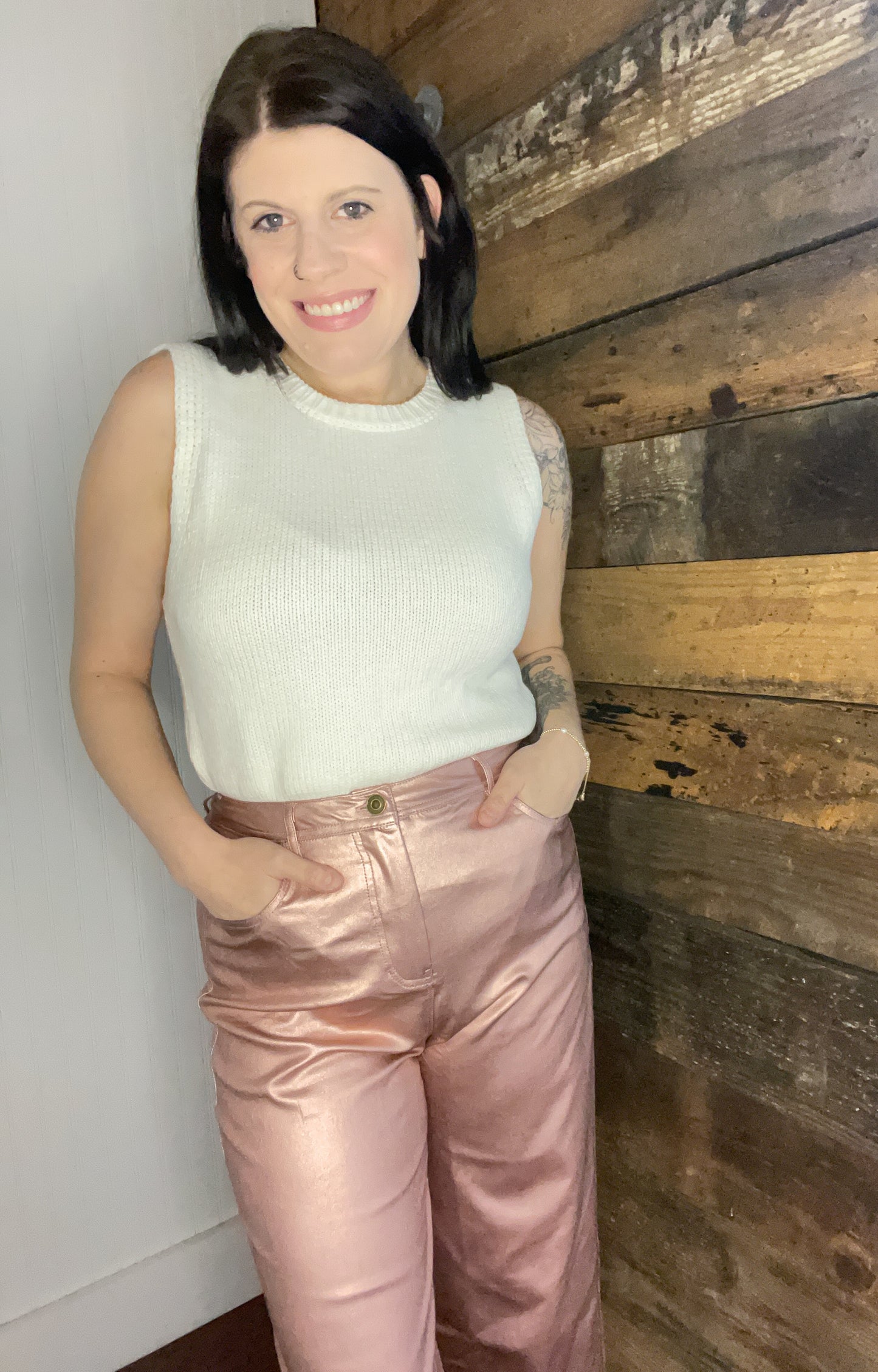 Entro Metallic Rose Pants