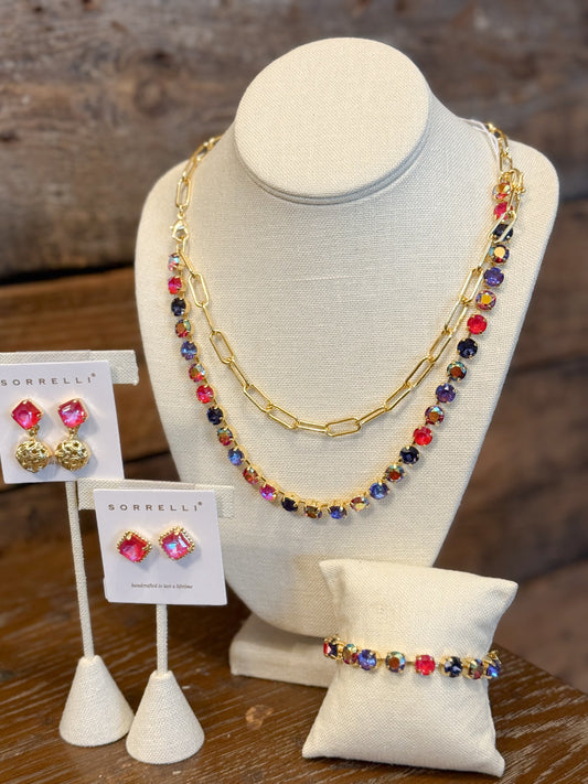 Sorrelli Sienna Tennis Bracelet in Red Velvet