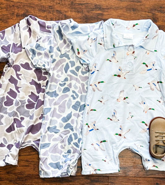 Baby Boy Shorts romper in Mallard