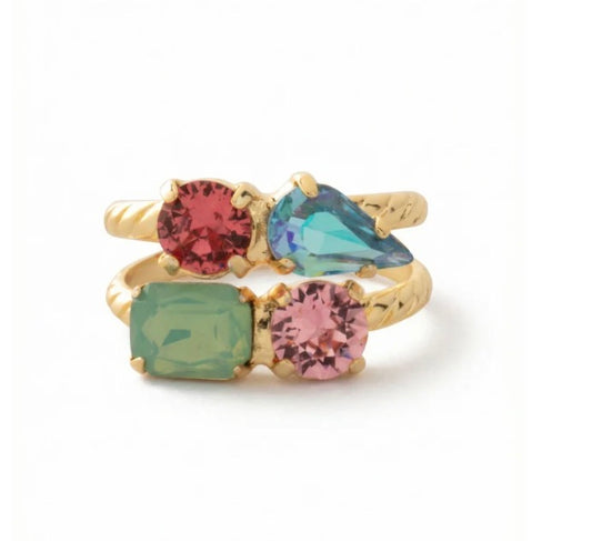 Sorrelli Moxie Stacked Ring in Candy Pop