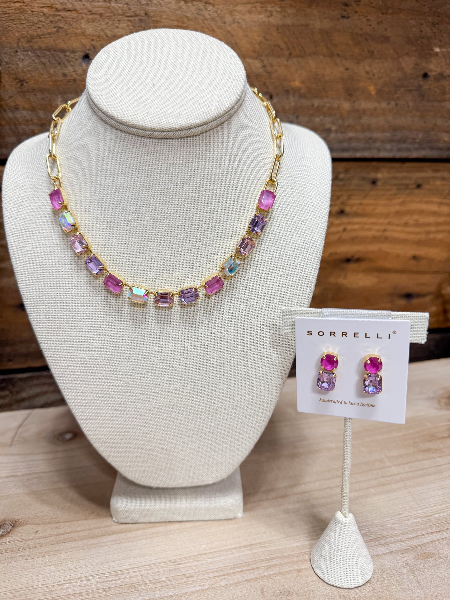 Sorrelli Octavia paperclip Tennis Necklace in Panama Rose