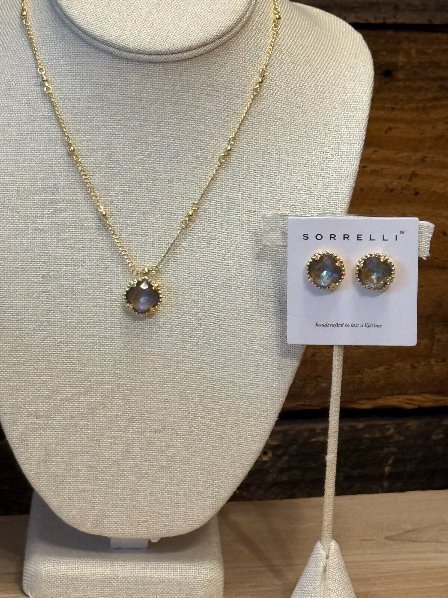 Sorrelli Cushion Cut Solitaire Earrings in Cappuccino Delite*