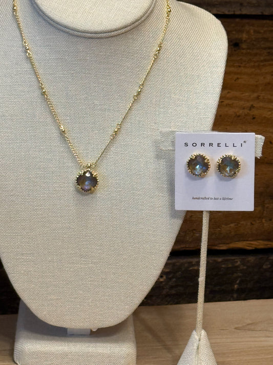 Sorrelli Cushion Cut Solitaire Earrings in Cappuccino Delite*