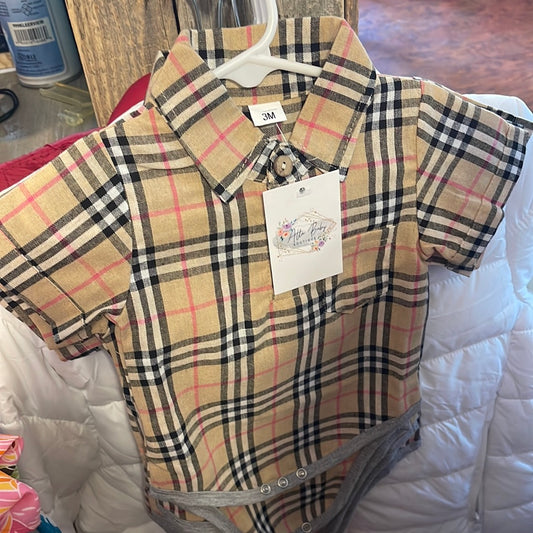 Plaid colored onesie