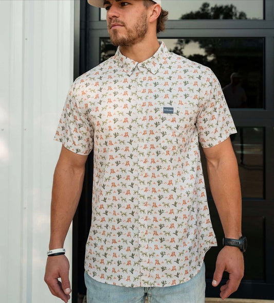 Burlebo Performance Button Up - Mallard Duck Dog