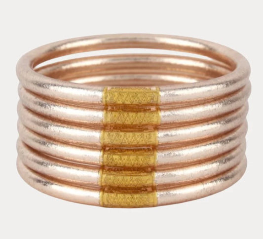 BuDhaGirl Champagne All Weather Bangles - Set of 6