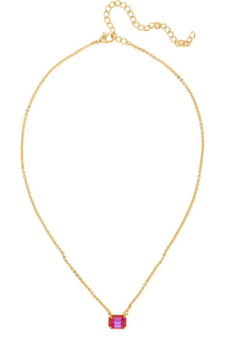 Sorrelli Octavia Single Crystal Pendant Necklace in Red Carpet*