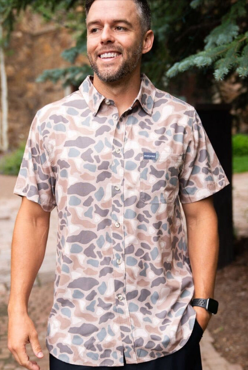 Burlebo Performance Button Up in Pintail Camo