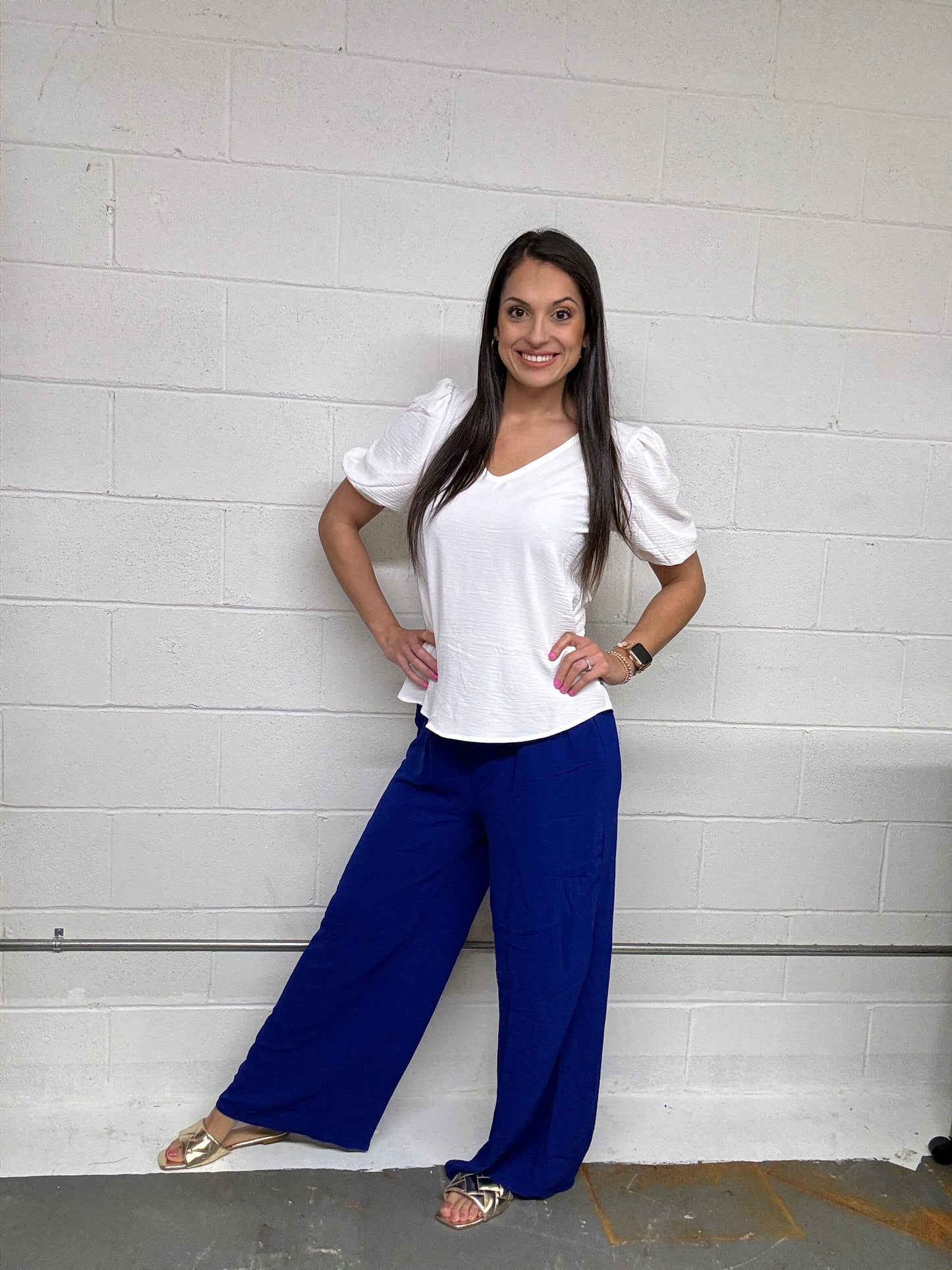 EESOME WIDE LEG ROYAL BLUE BOTTOMS