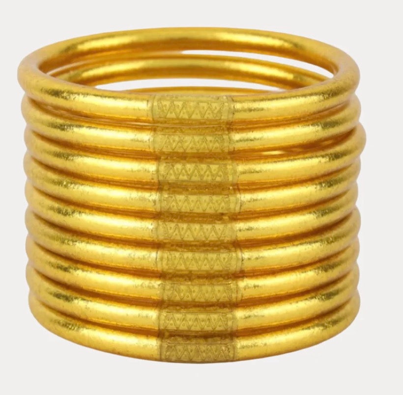 BuDhaGirl Gold All Weather Bangles - Set of 9