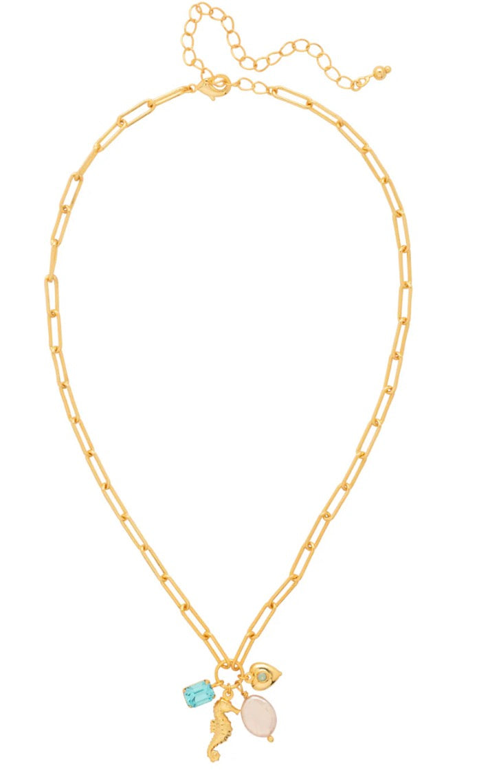 Sorrelli Seahorse Pendant Necklace in Coastal Dreams